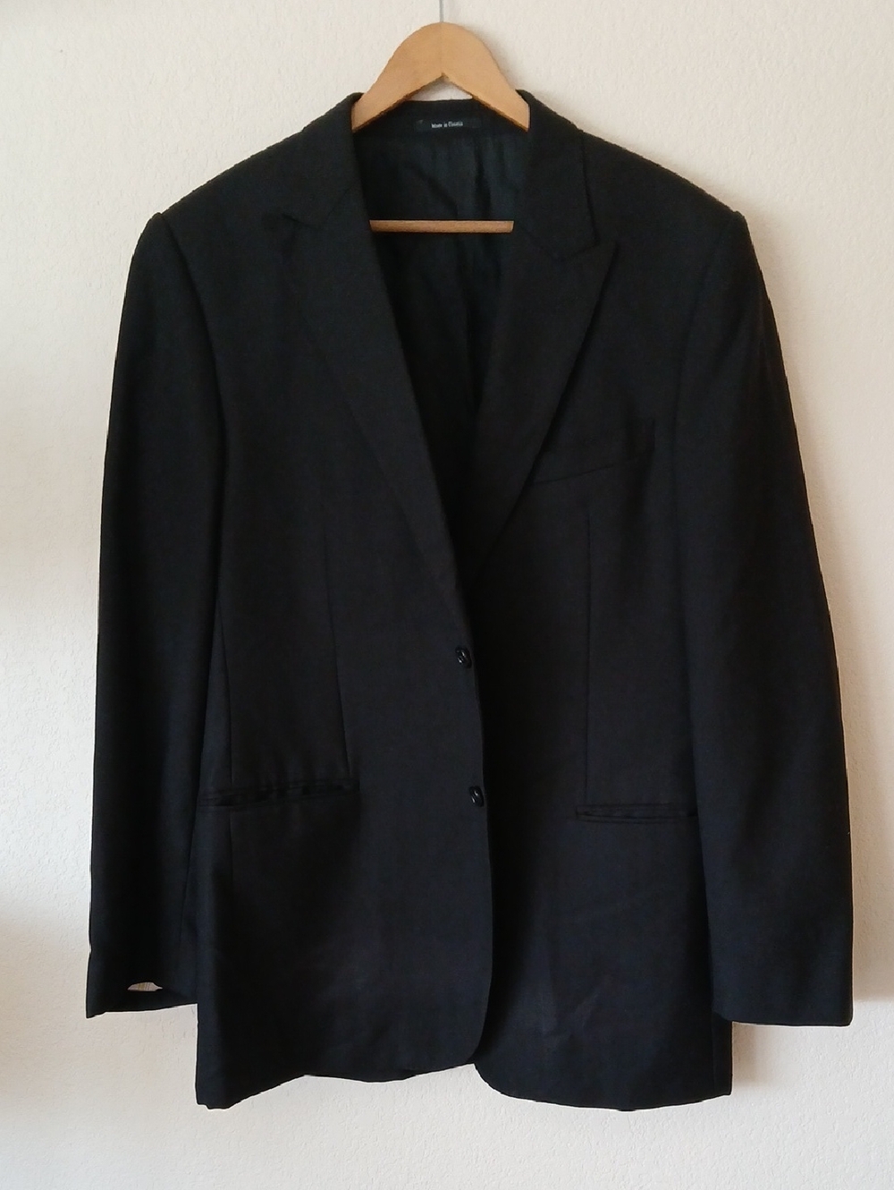 Versace Collection Tailored By Nordstrom Men's Wool Suit Jacket Black